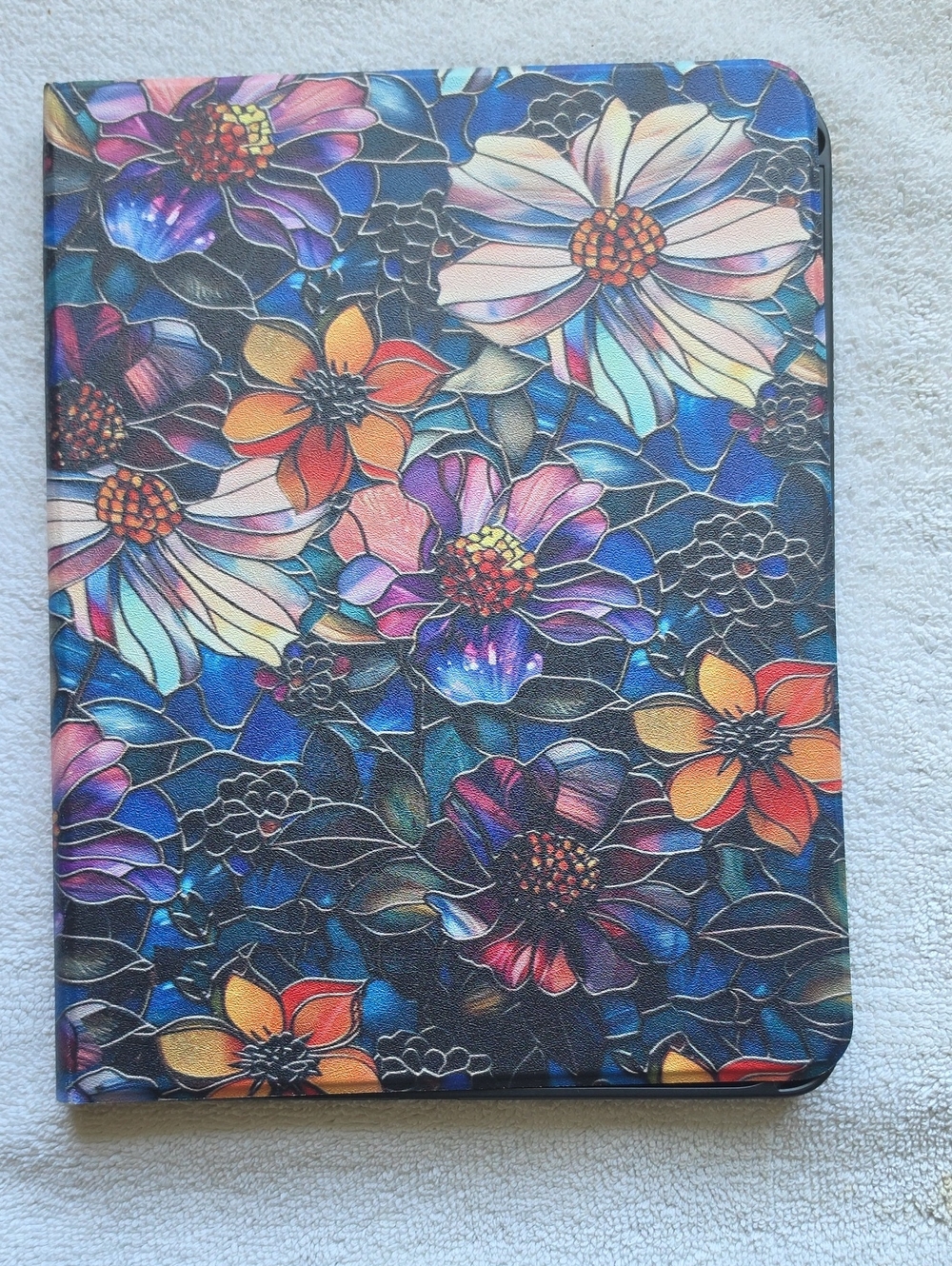 12x12 Floral Mosaic Blue Multi Tablet Cover - Brand
